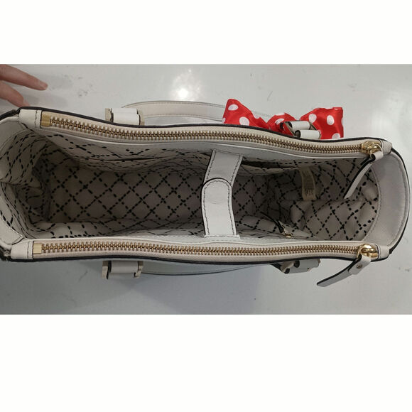 Kate Spade Regal Newbury lane Tote Leather White Top Handles Minimalist - Picture 9 of 12